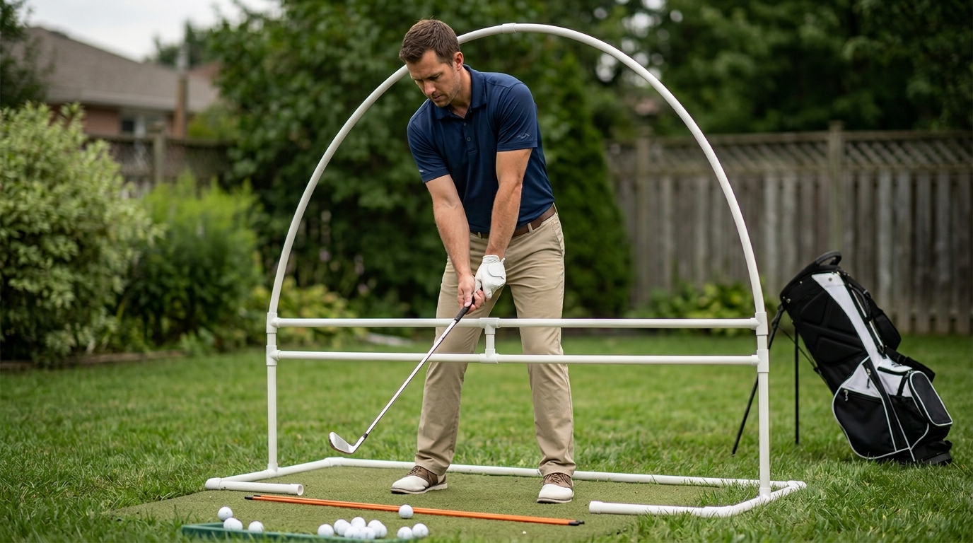 DIY PVC Golf Swing plane Trainer