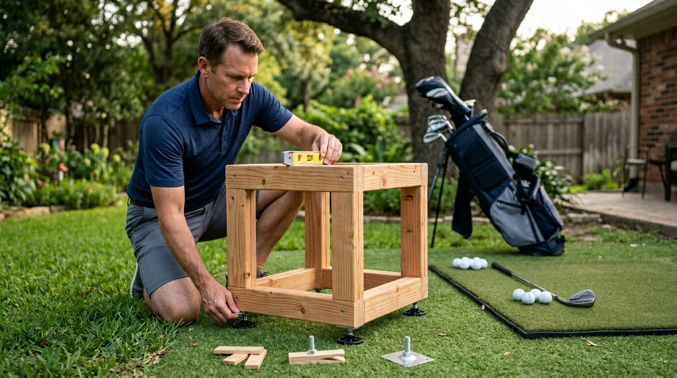 DIY Square Golf Stand 3 Easy Leveling Designs
