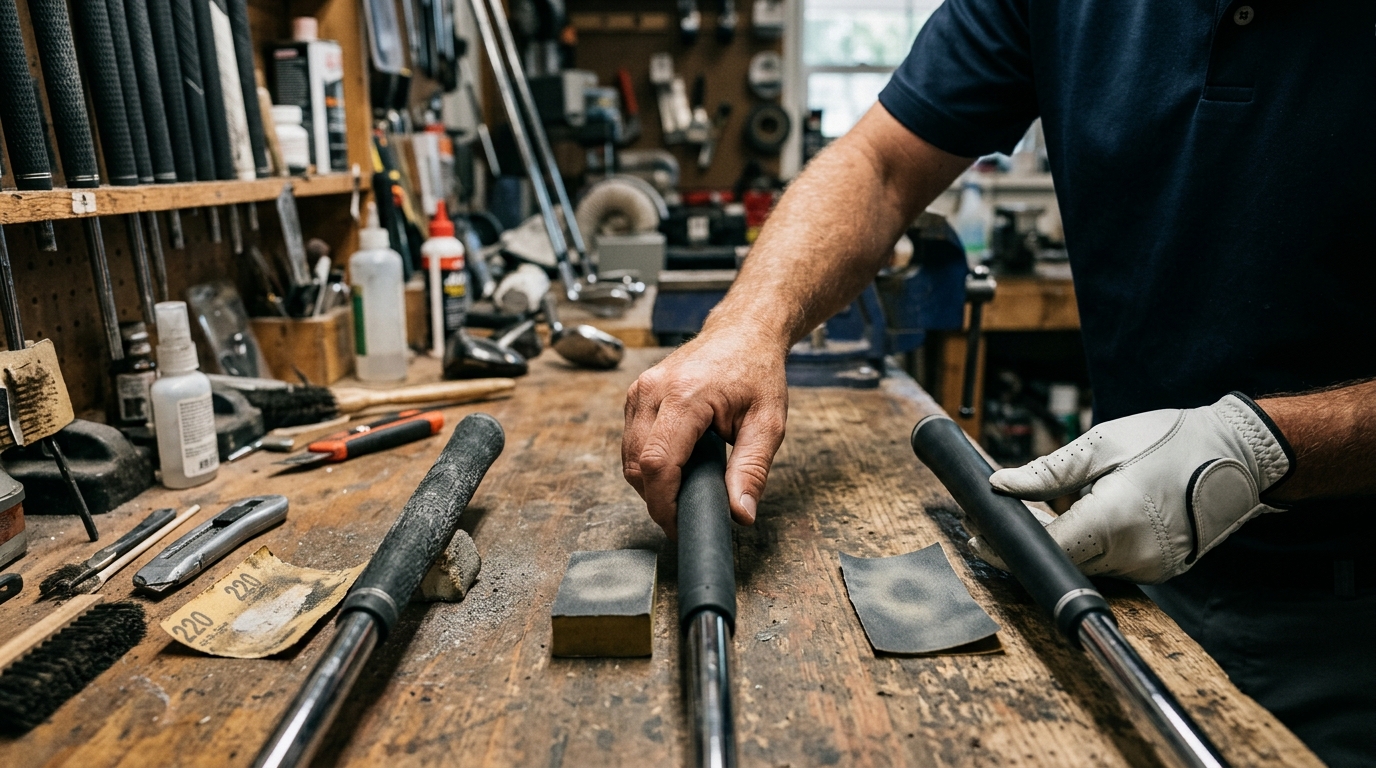 Don’t Re-Grip Yet! Using Sandpaper to Renew Your Slick Golf Grips