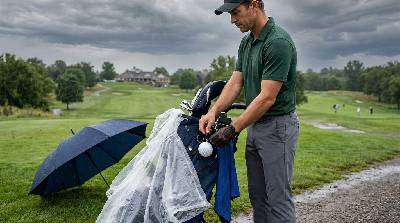 Golf Ball Rain Poncho