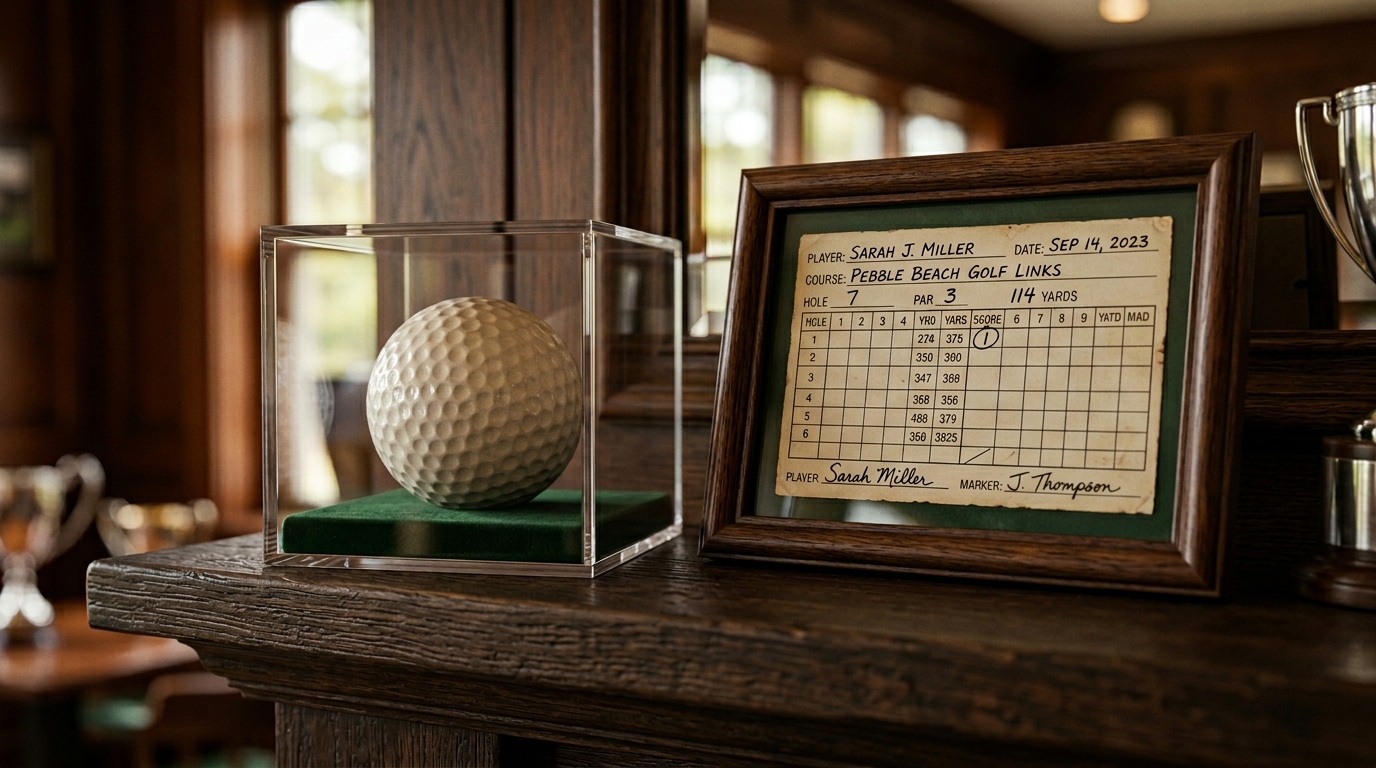 Golf Ball and Scorecard Display