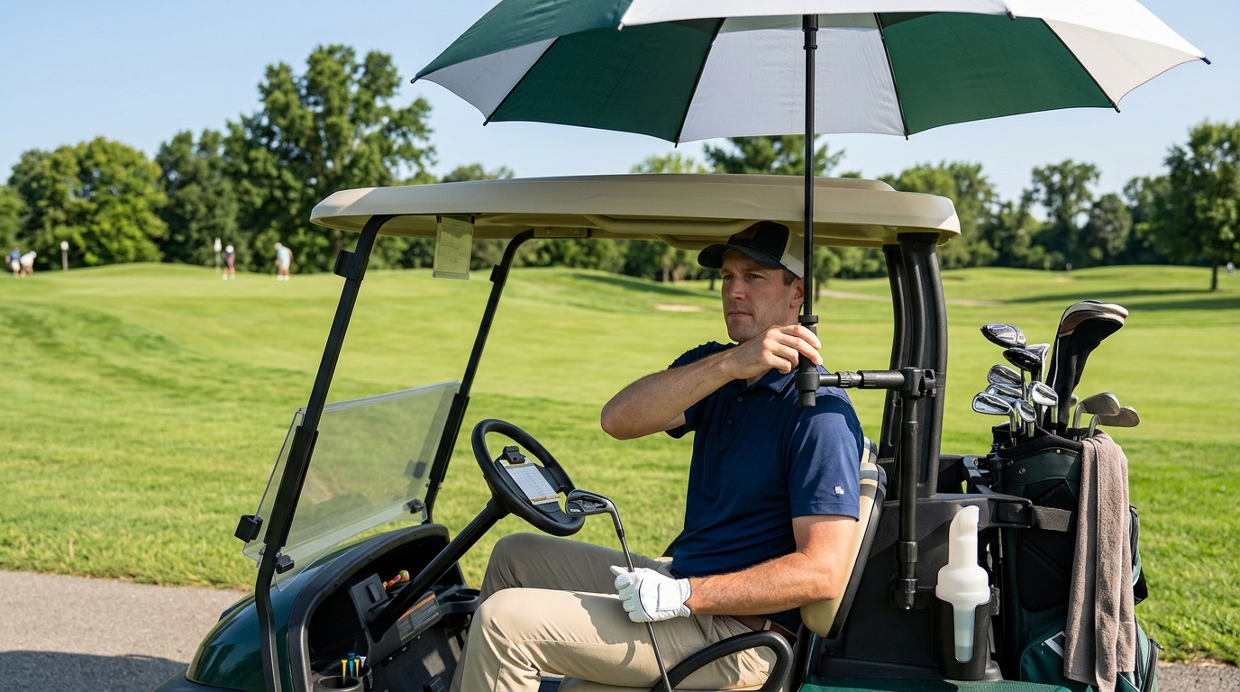 Golf Cart Umbrella Holder Extensions for Tall Golfers