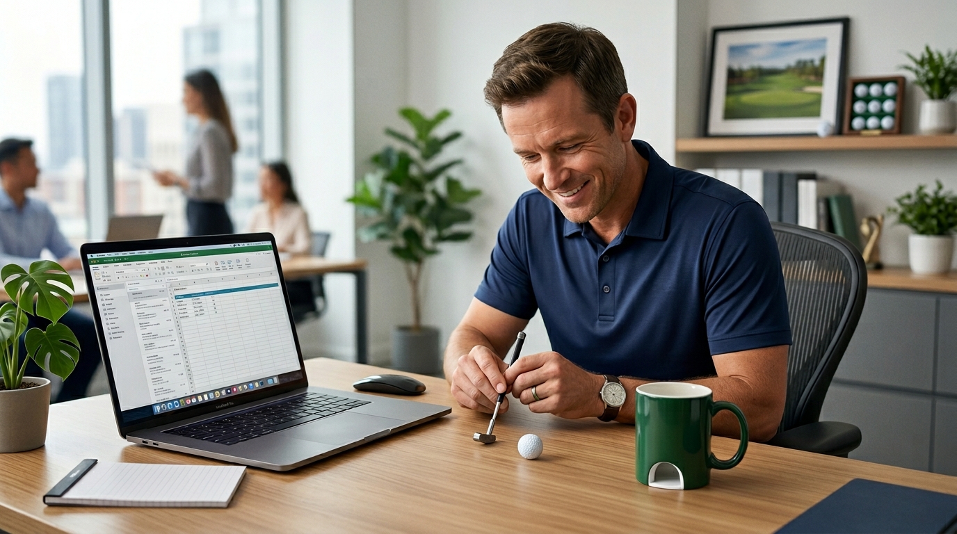Golf Coffee Mug with Putter