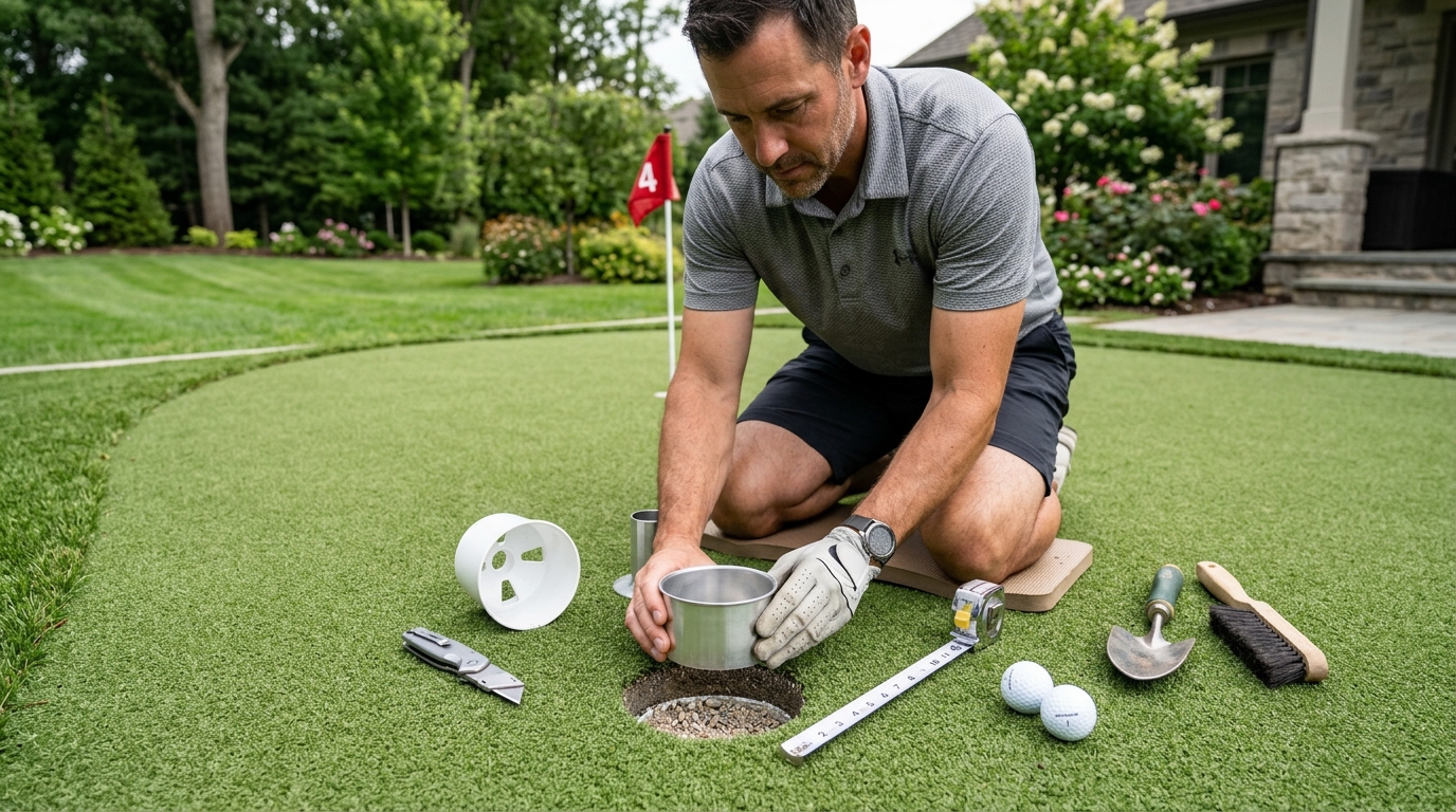 Golf Cups for Putting Greens Backyard Install Guide