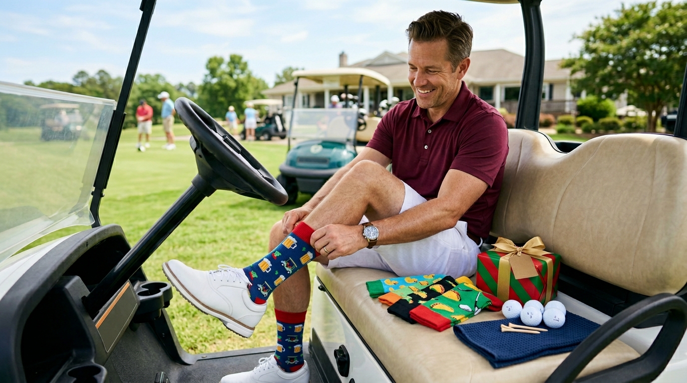 Golf Themed Dress Socks