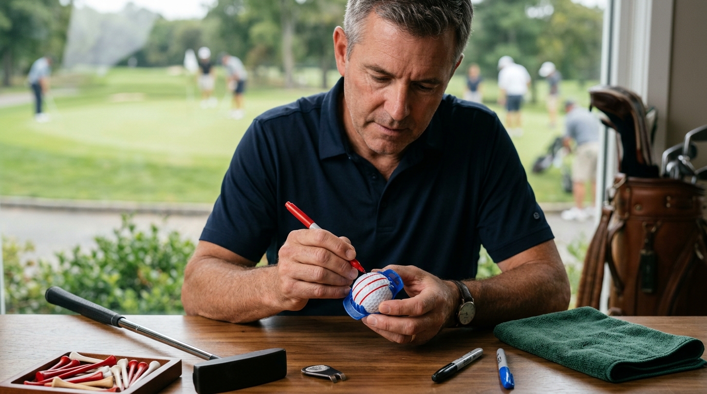 How to Make a Triple Track Line on Your Golf Ball