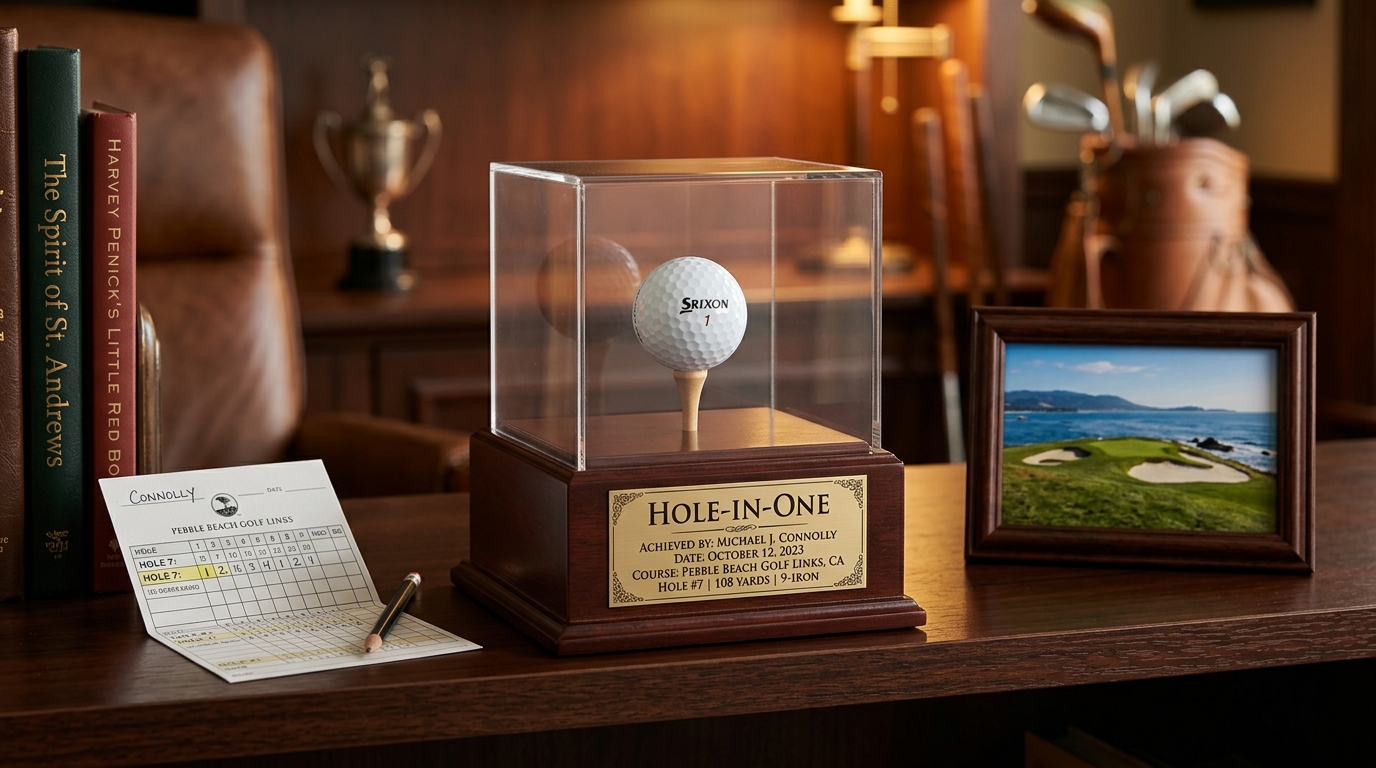 Single Golf Ball Display Case