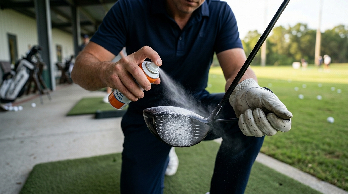 The Foot Spray Hack Why Pro Golfers Use Foot Powder on the Driving Range