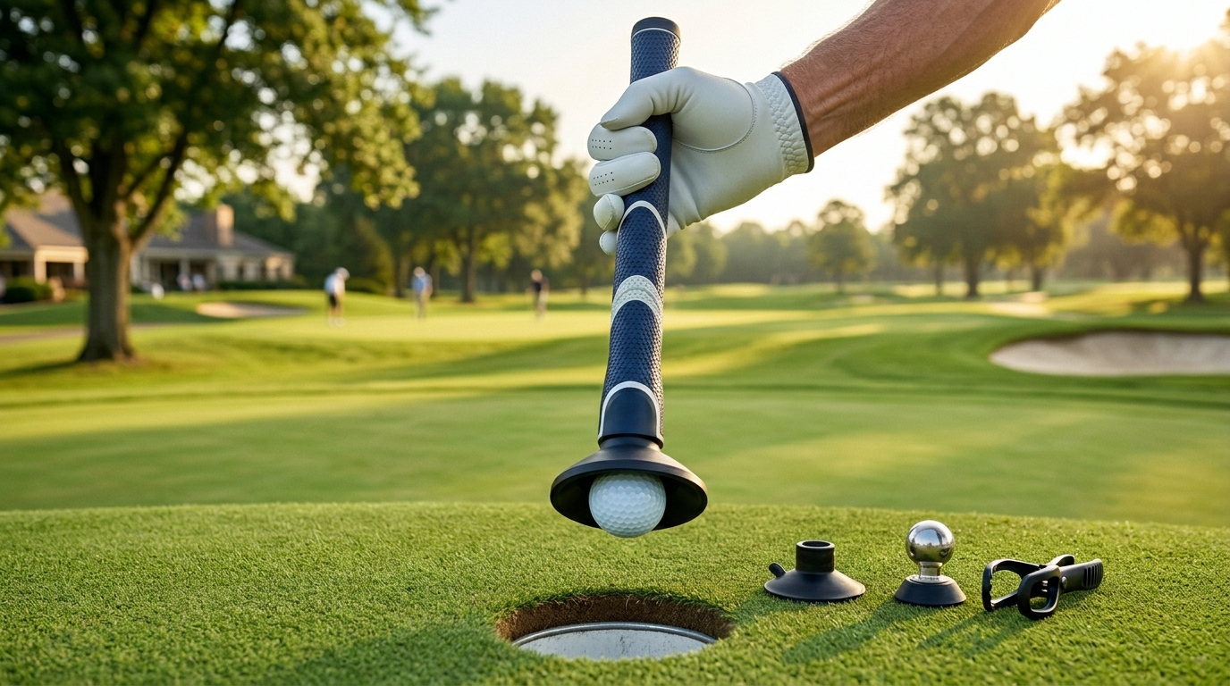 Ball Pick Up for Oversize Putter Grip