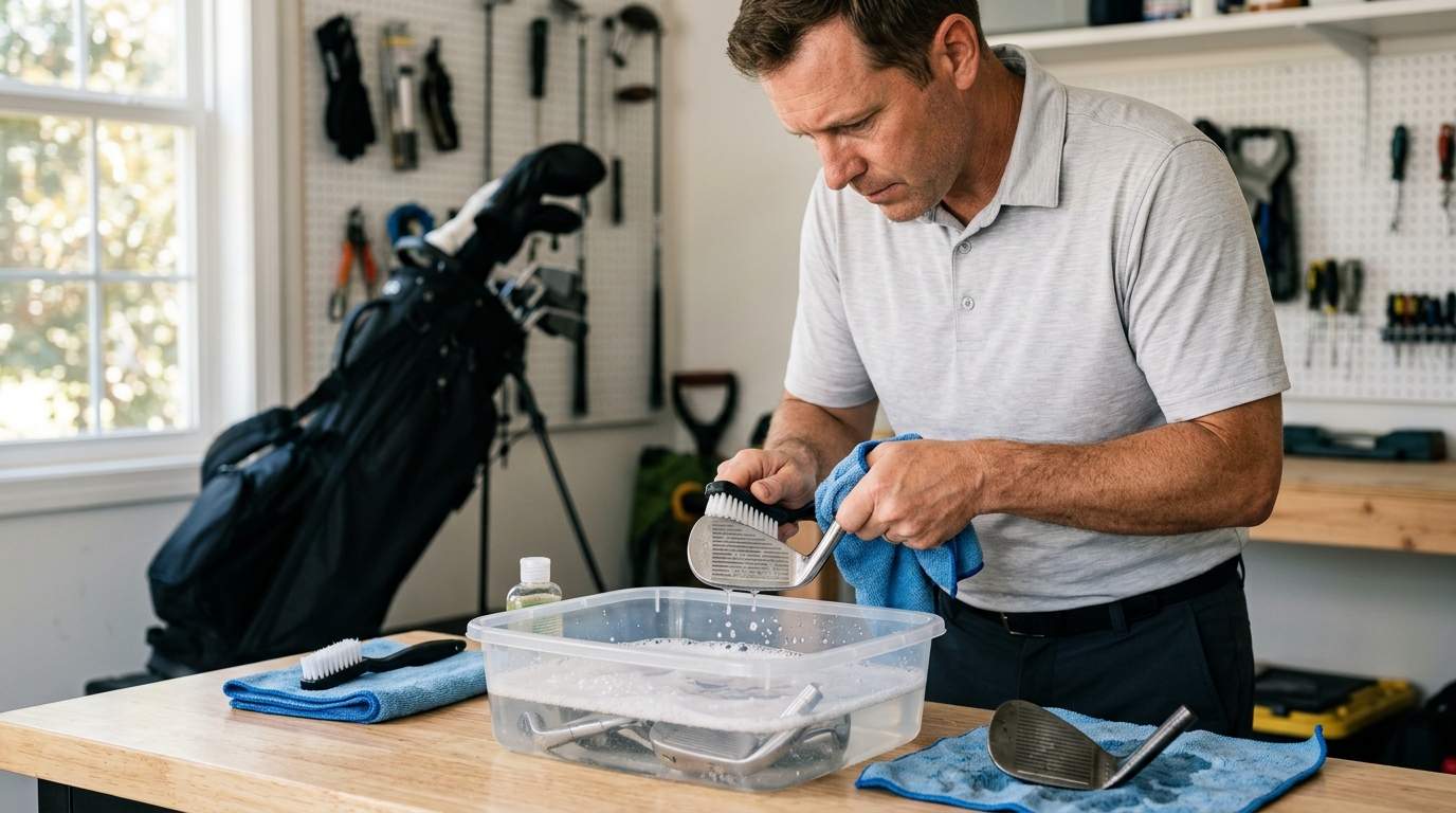 Cleaning Golf Club Head Face and Grooves Guide