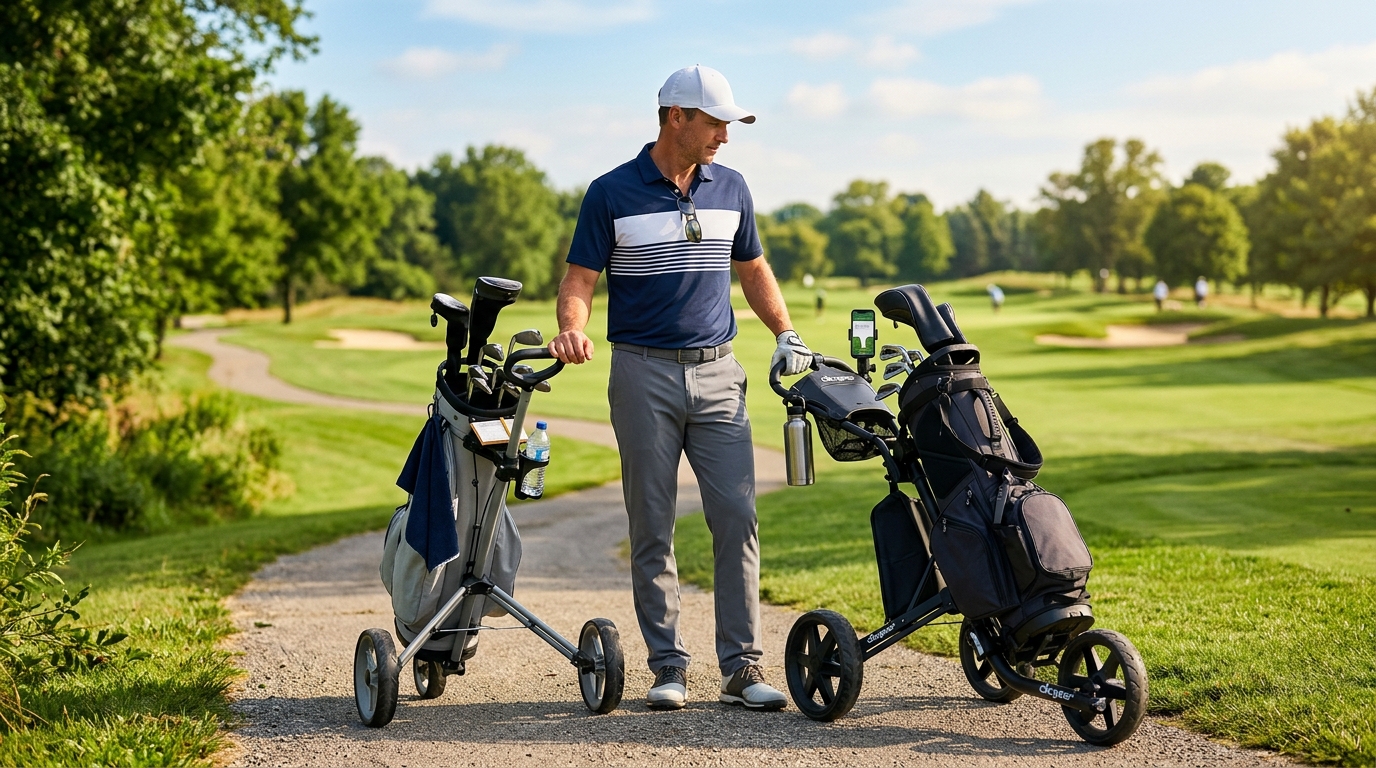 Clic Gear Golf Push Cart vs Tour Gear TG-2