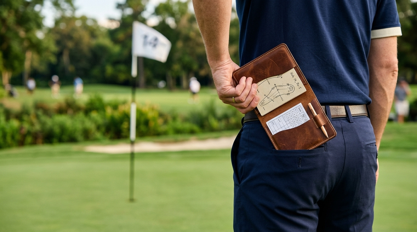 Custom Golf Yardage Book Holder Gift