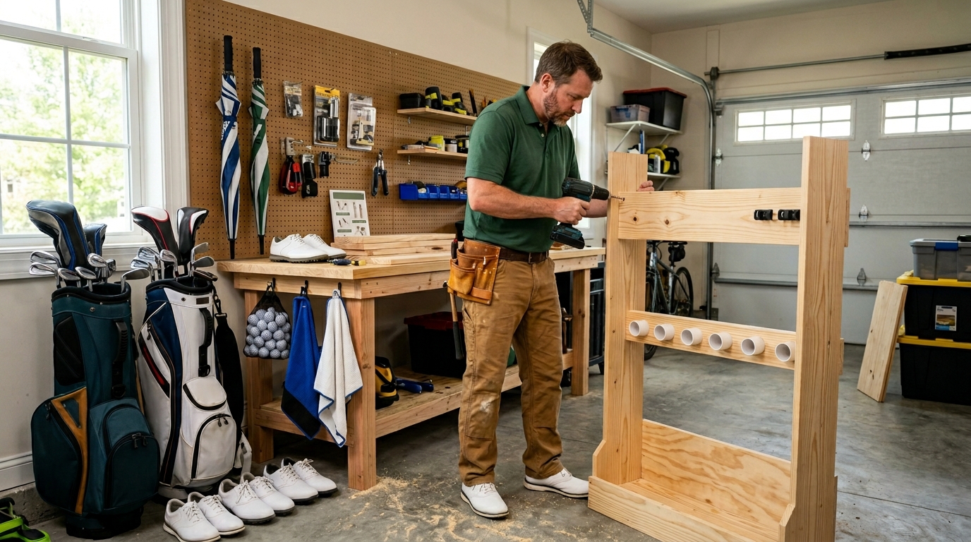 DIY Golf Club Storage Rack 3 Easy Garage Plans
