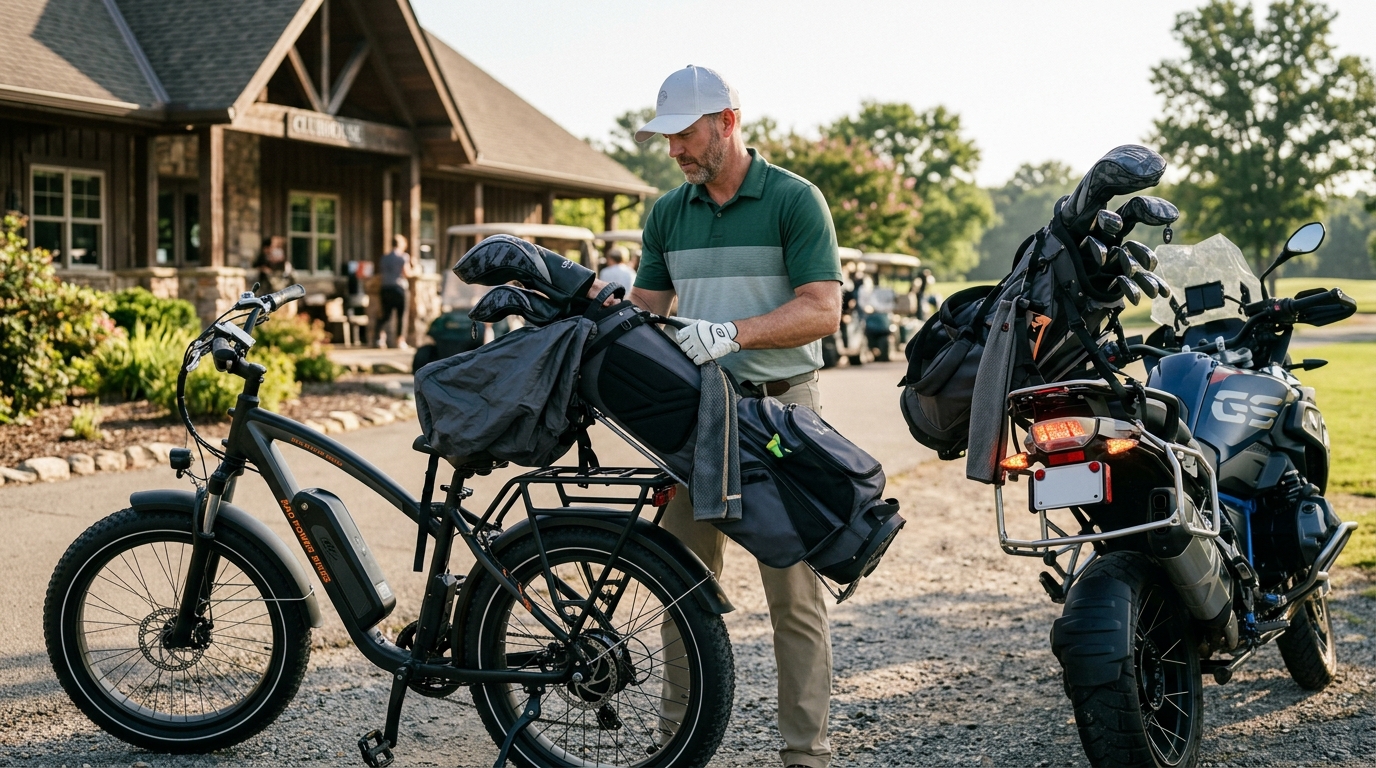 Ebike Golf Club Carrier Guide for Bikes and Motorcycles