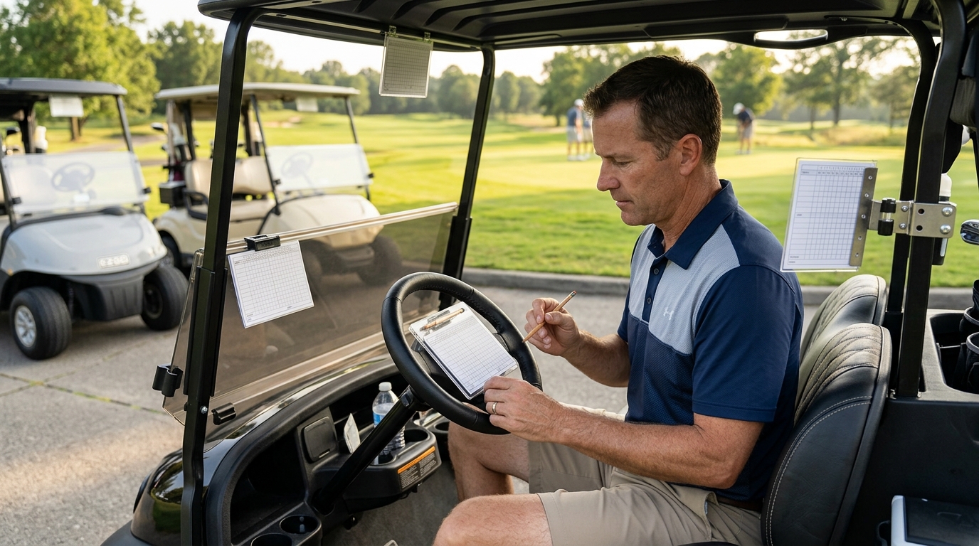 Evolution Golf Cart Scorecard Holder Guide