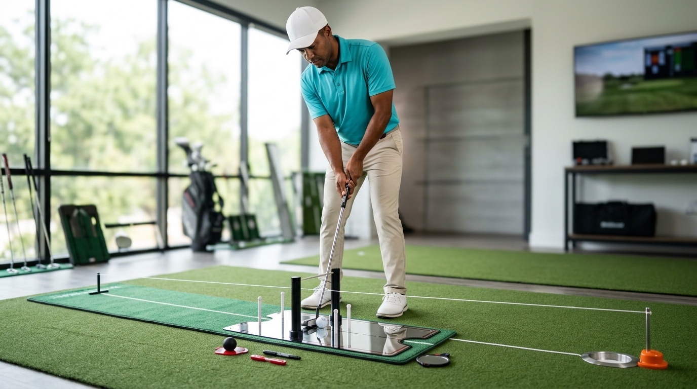 EyeLine Golf Classic Putting Mirror Large Drills