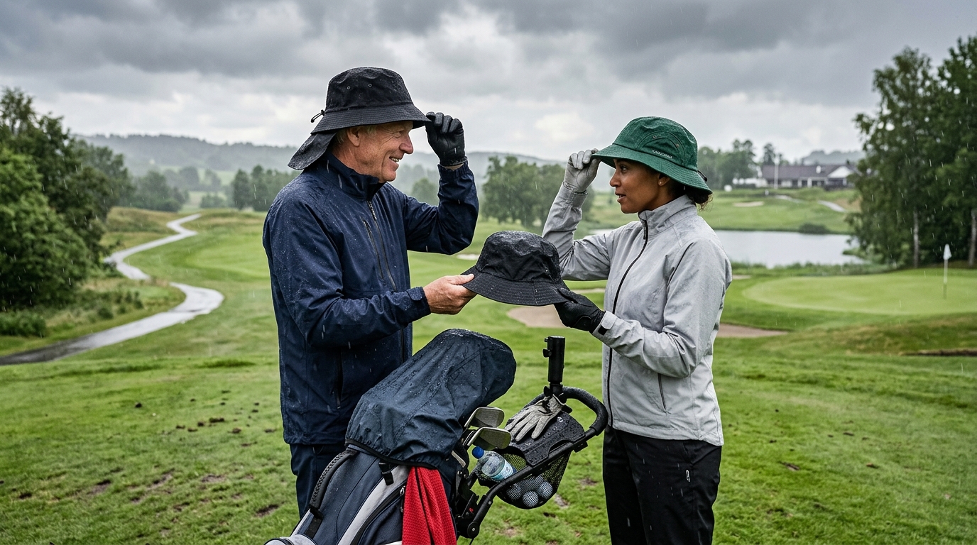 FootJoy DryJoys vs Galvin Green Rain Hat