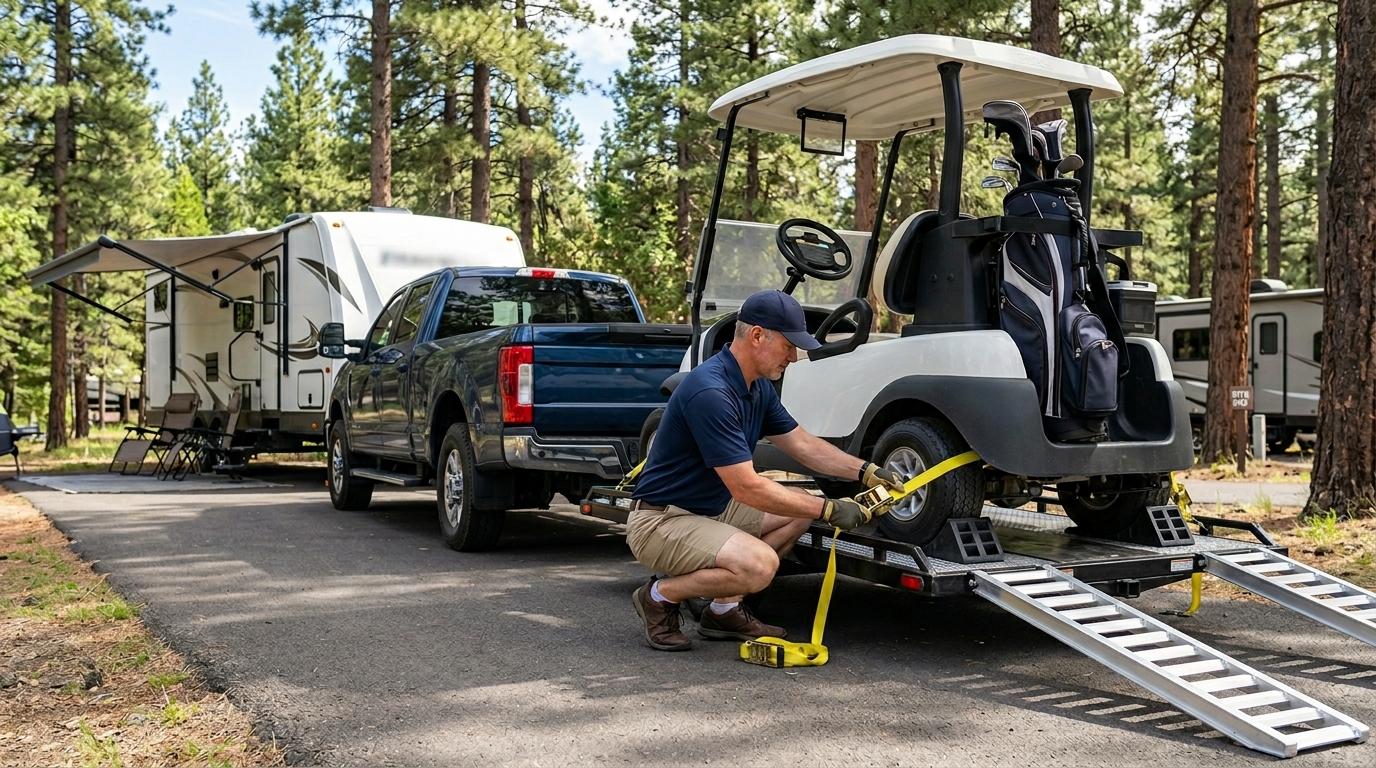 Golf Cart Carrier for Travel Trailer RV Safety Guide