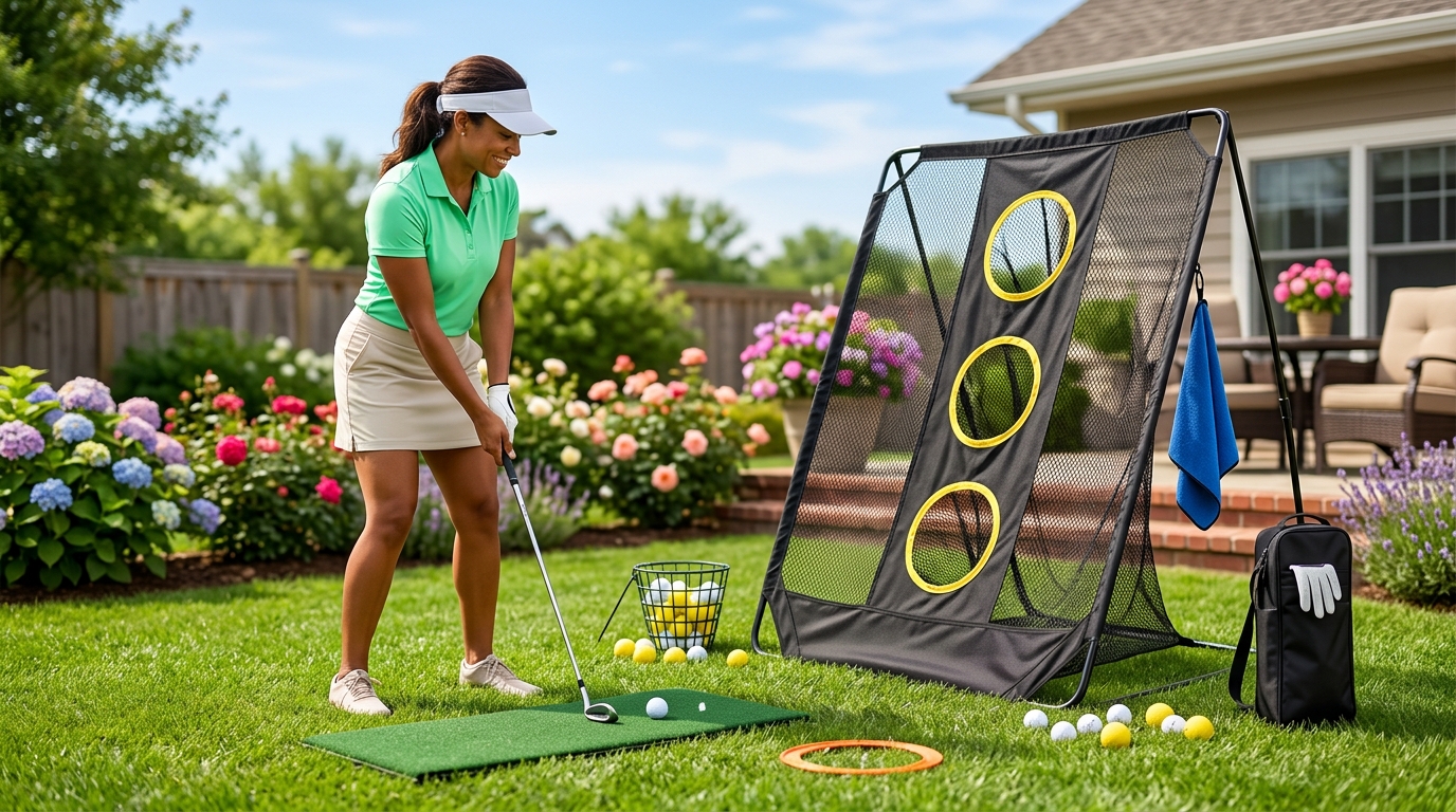 Golf Chipping Mat and Net Backyard Setup Guide