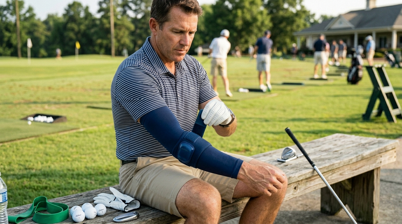 Golf Elbow Brace Placement Guide