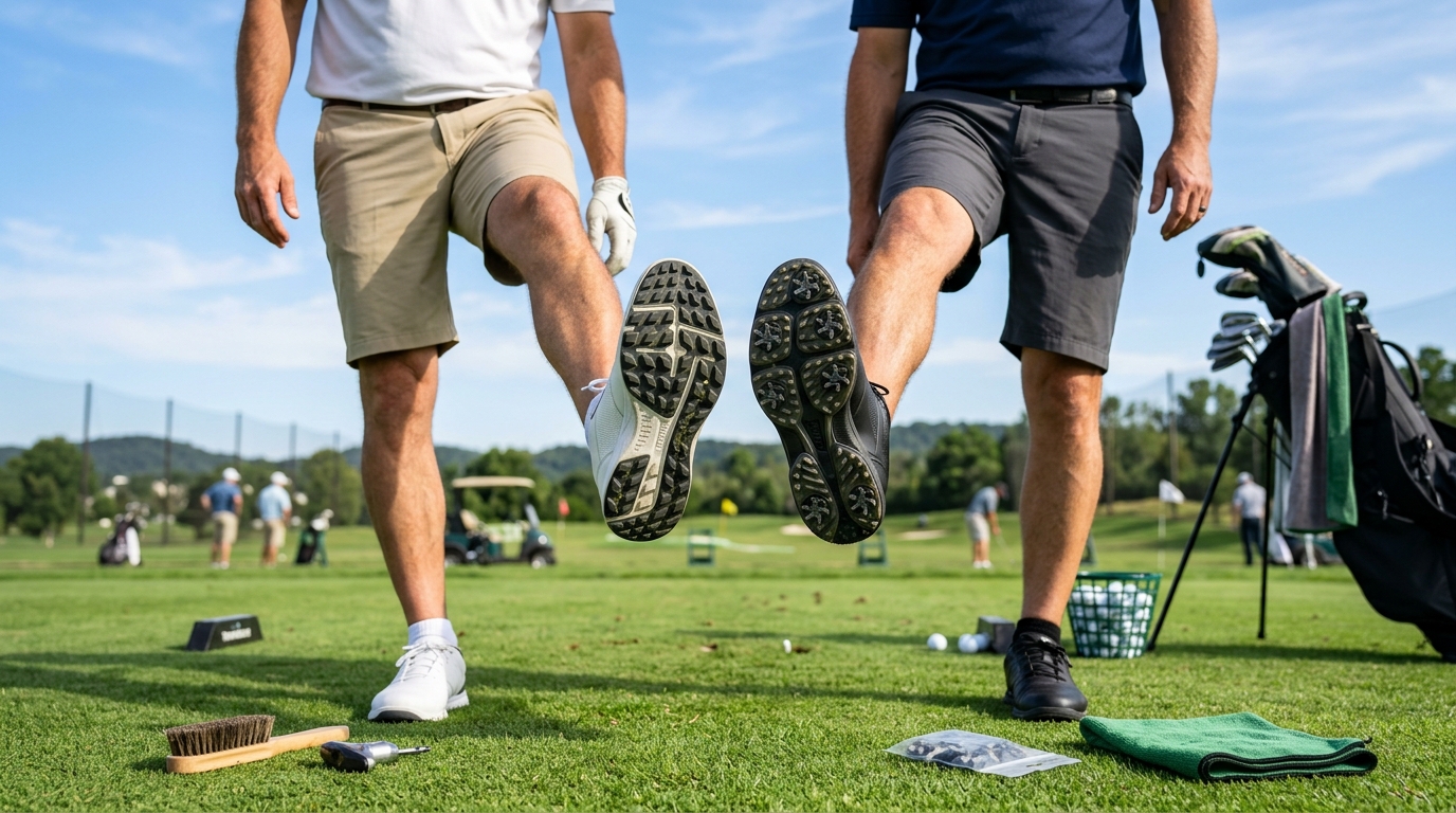 Golf Shoe Tread Spikeless vs Cleated Traction