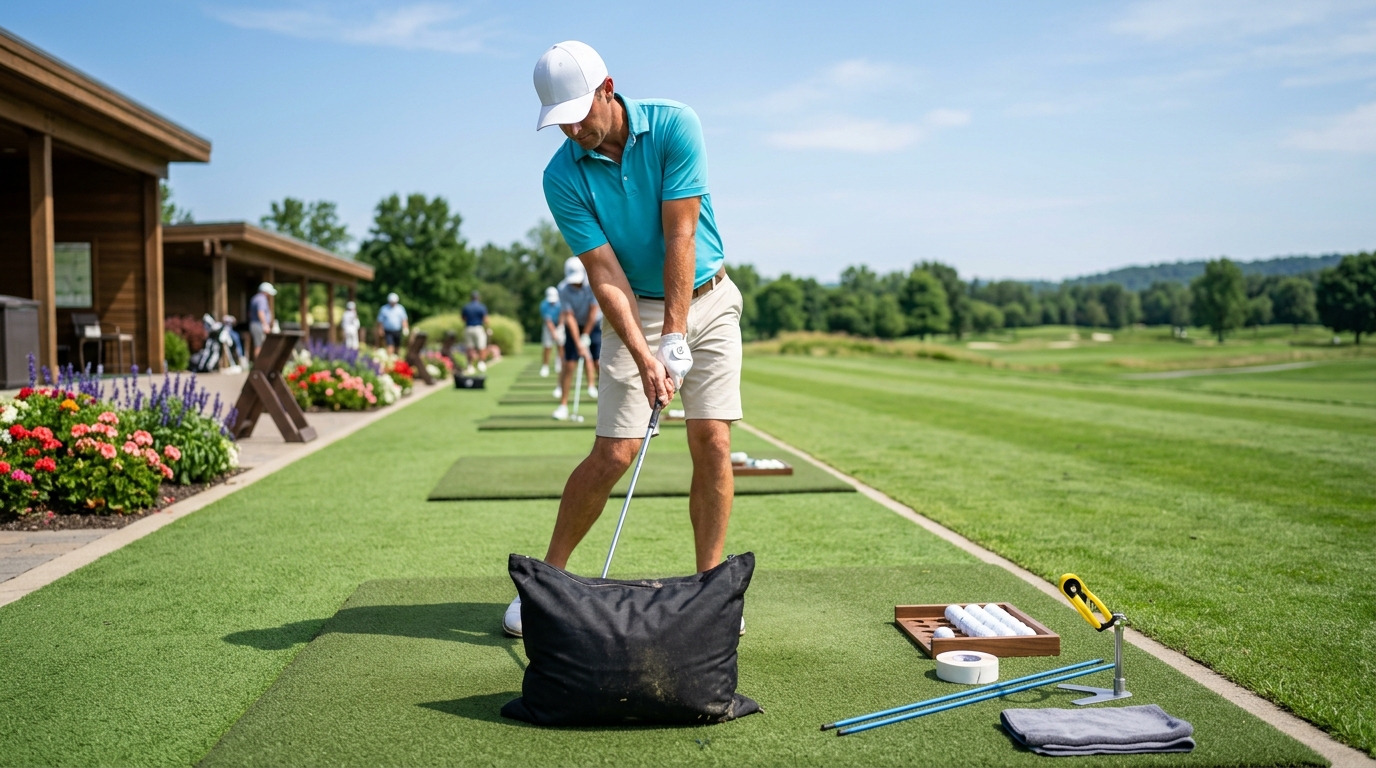 Golf Swing Impact Bag Drills for Lag and Compression