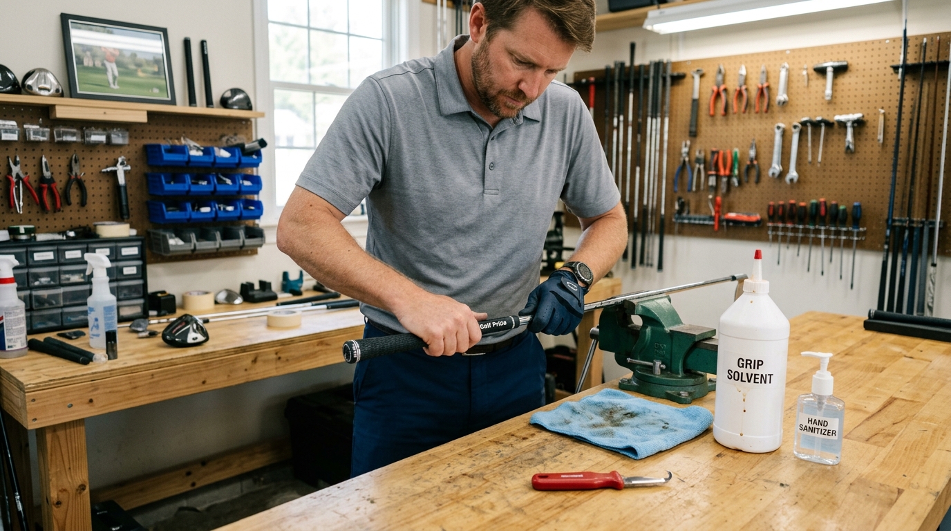 Hand Sanitizer to Install Golf Grips Hack or Mistake