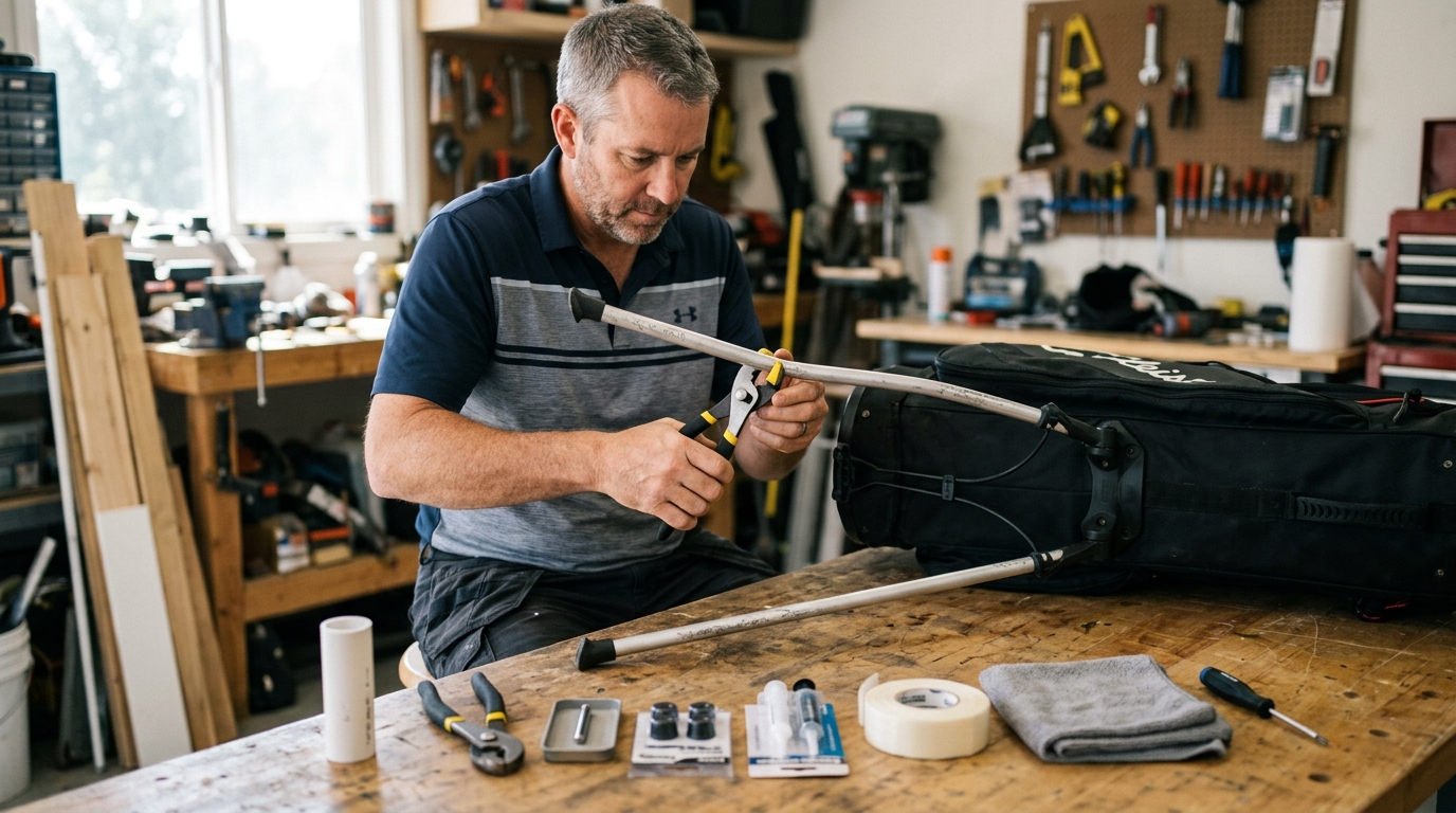 How to Straighten Bent Golf Bag Legs