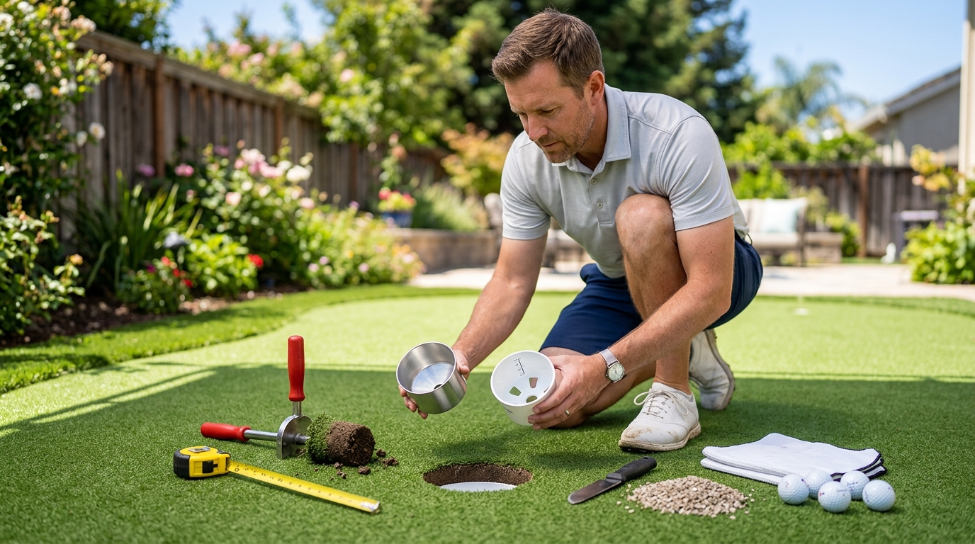 Metal Golf Putting Cup vs Plastic for DIY Greens