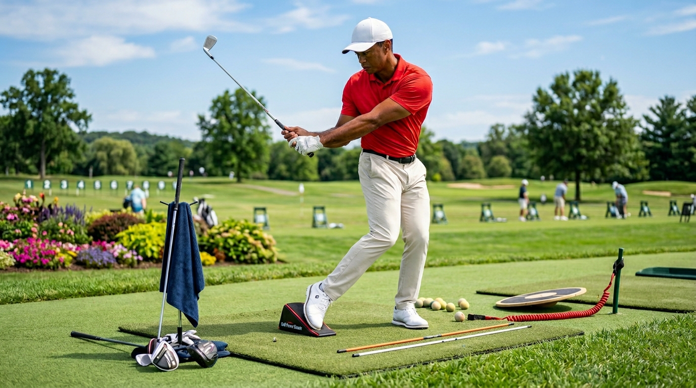 Power Stance Golf Training Aid Weight Transfer Guide