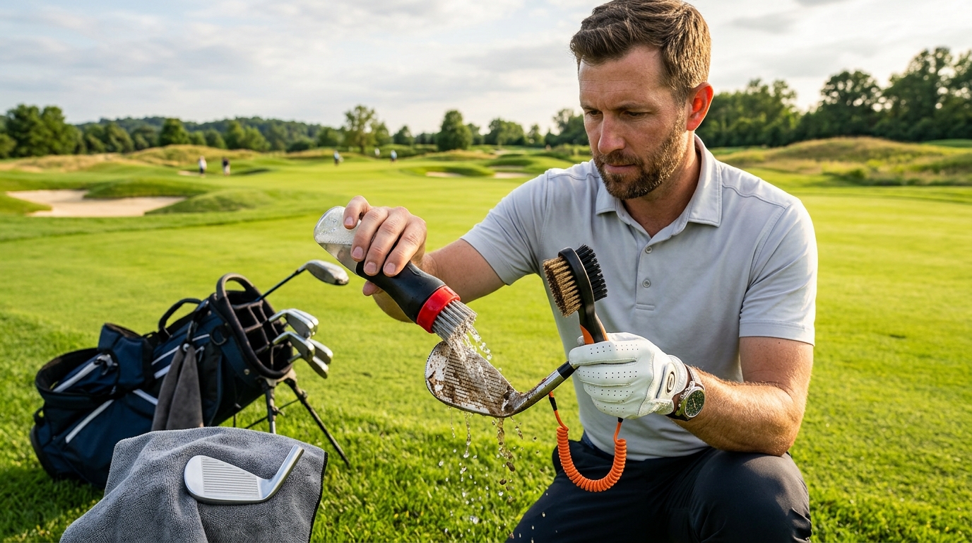 The Groove Tube Golf Club Cleaner Brush vs Frogger