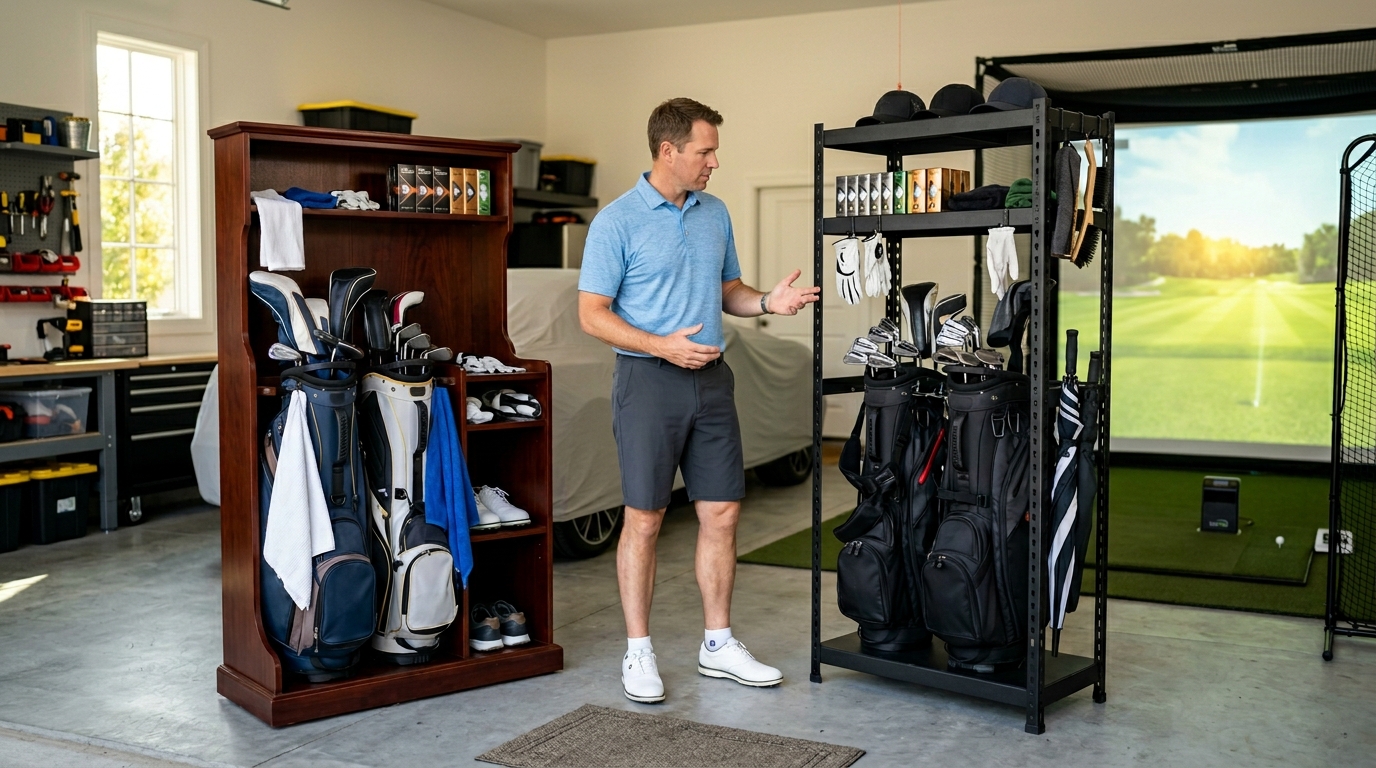 Wooden Golf Club Storage Rack vs Metal Which Is Better